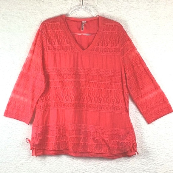 Lulu B Women’s XL Crochet and Lace Blouse - Picture 1 of 10